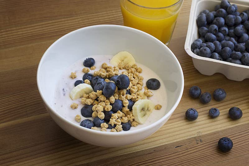 Poop Like a Champion Cereal 3 cereal with fiber, blueberries and bannanas