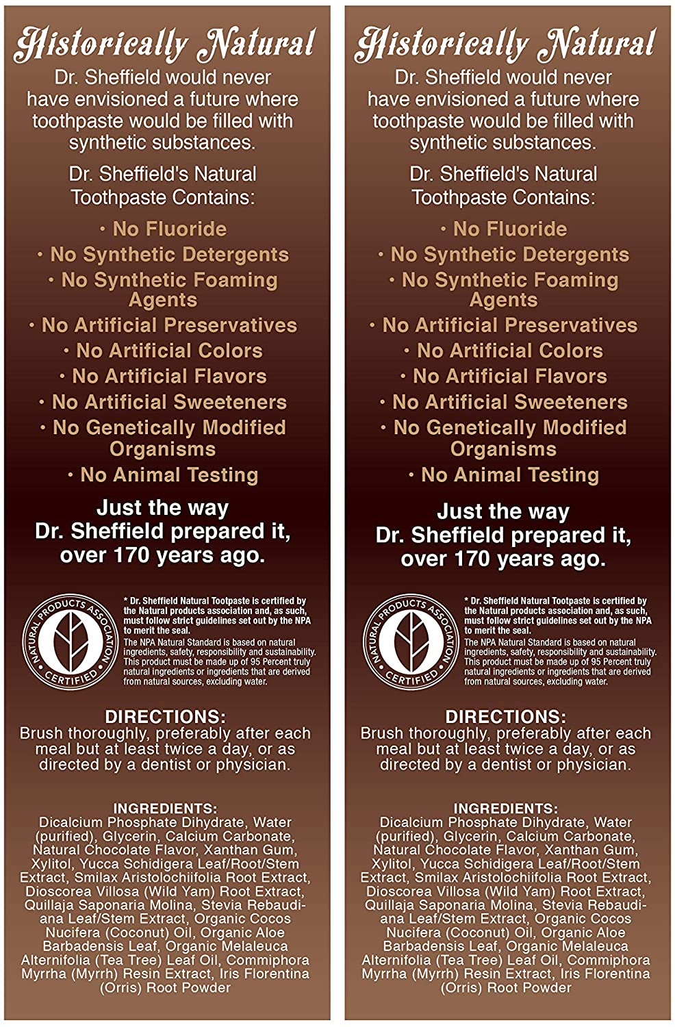 Chocolate Toothpaste 8 natural chocolate toothpaste