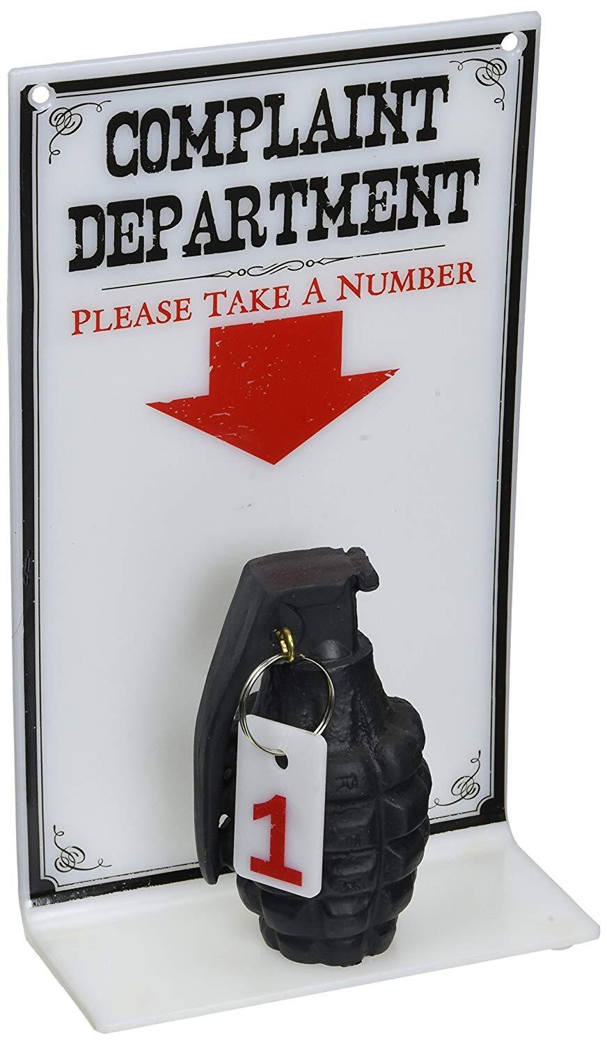 Complaint Department Grenade Sign 10