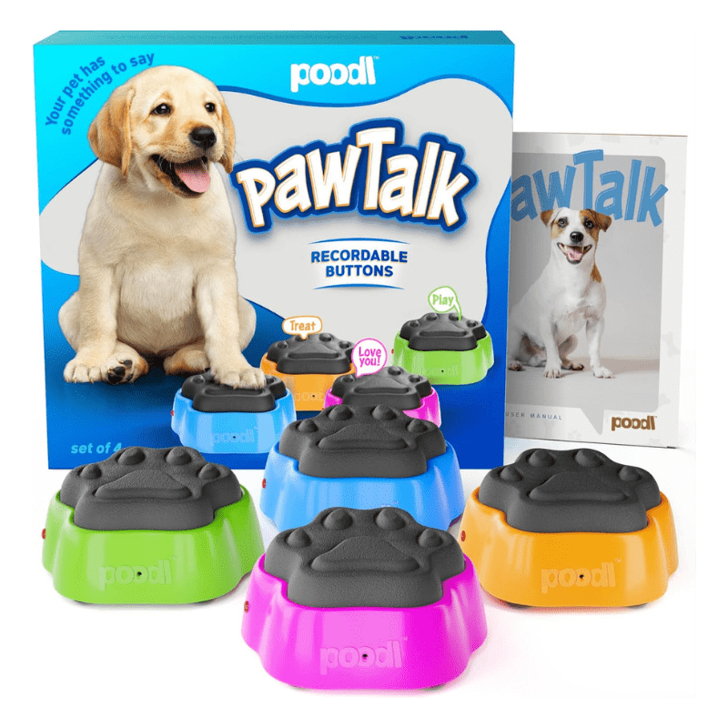 talking dog buttons.