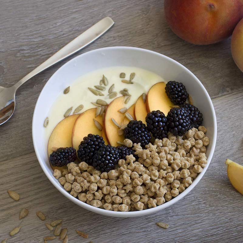 Poop Like a Champion Cereal 14 fruit and milk in fiber rich cereal