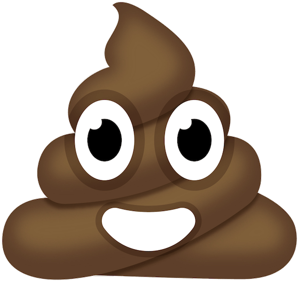 The poop emoji smiling