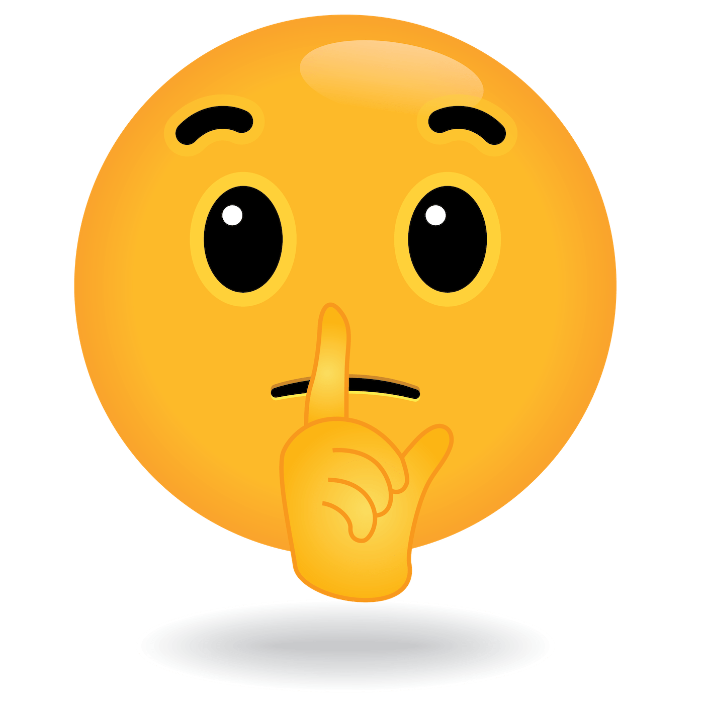 The Handy Hand 9 define awesome shhh quiet emoji