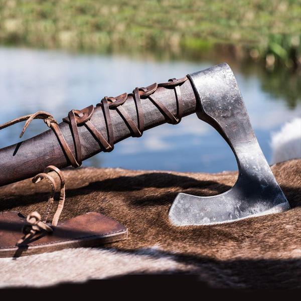 hand-forged authentic viking axe